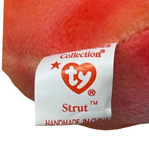 Ty Beanie Baby “STRUT” “DOODLE” The Rooster 4th Generation 3rd Tush Tag PVC 1996 - Picture 5 of 6